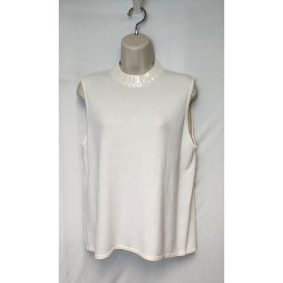 Vintage Designers Originals 2PC Cardigan Sweater  Size Large Color Cream - Picture 3 of 10